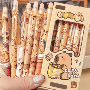 14pcs Set - Cute Capybara Erasable Gel Pens