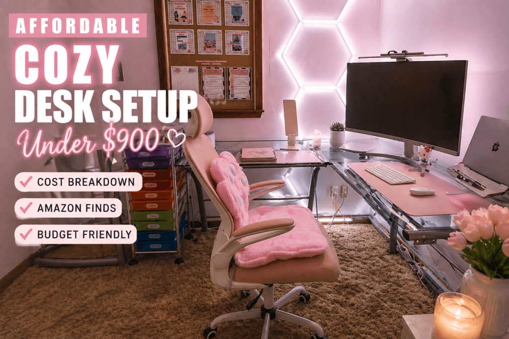Affordable Cozy Desk Setup Under $900