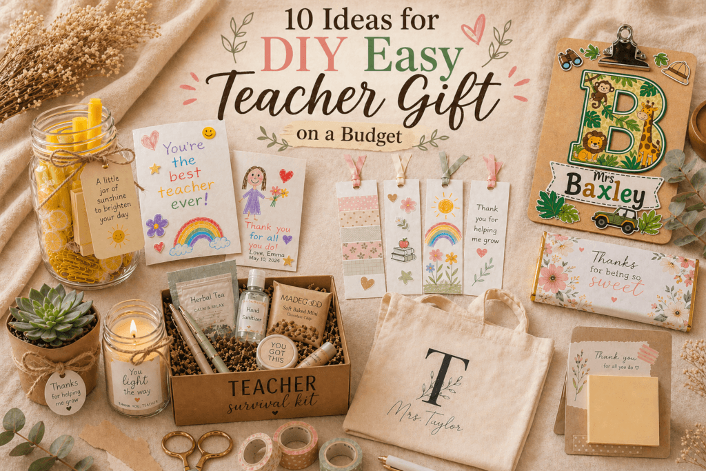 10 Ideas for DIY Easy Teacher Gift on a Budget