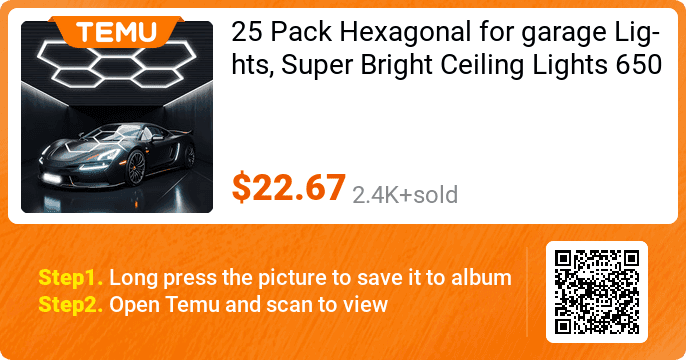 Temu Hexagon Garage Lights